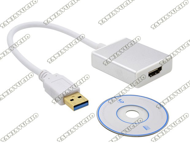 &+ CONVERTIDOR VIDEO CABLE USB 3.0 A HDMI (1295)